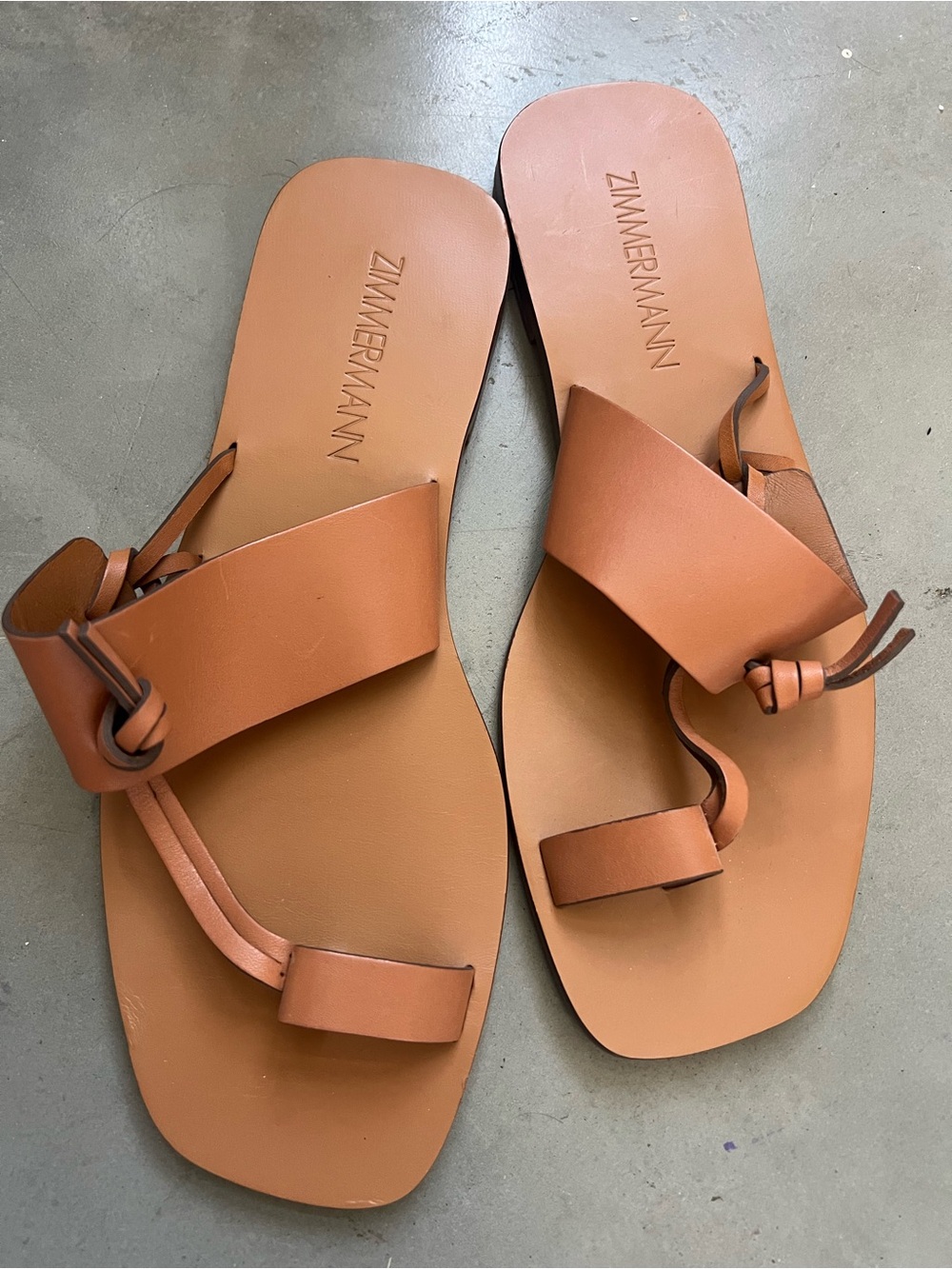 Zimmermann Tan Leather Slide Sandals Like New! Sz 40 / US 9-9.5